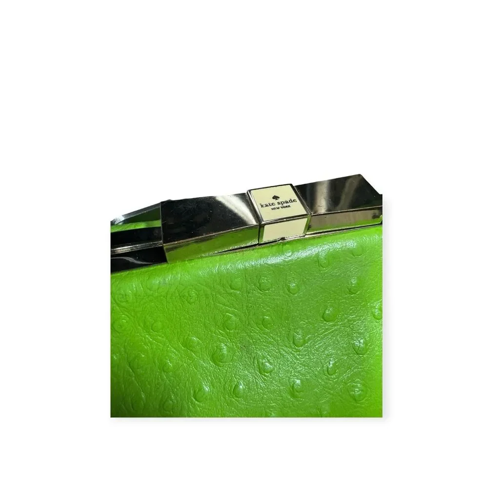 Kate Spade Ostrich Leather Satchel Madeline Victoria Falls Lime‎ Green Crossbody